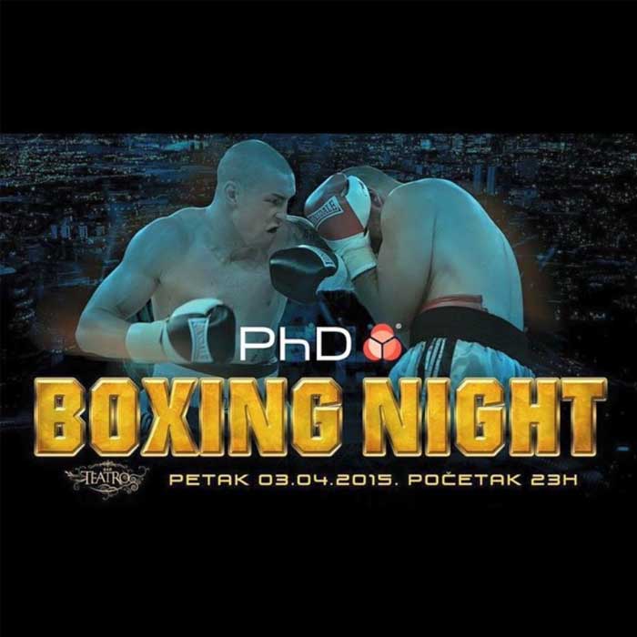Promo plakat za Boxing night, sponzorisan od strane PhD brenda